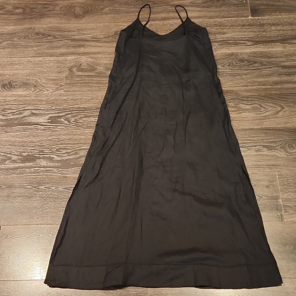 ❤️ TROVATA BIRDS OF PARADIS BLACK LINEN REVA MAXI DRESS W/ POCKETS, SMALL - Picture 12 of 15